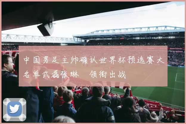 中国男足主帅确认世界杯预选赛大名单武磊张琳芃领衔出战